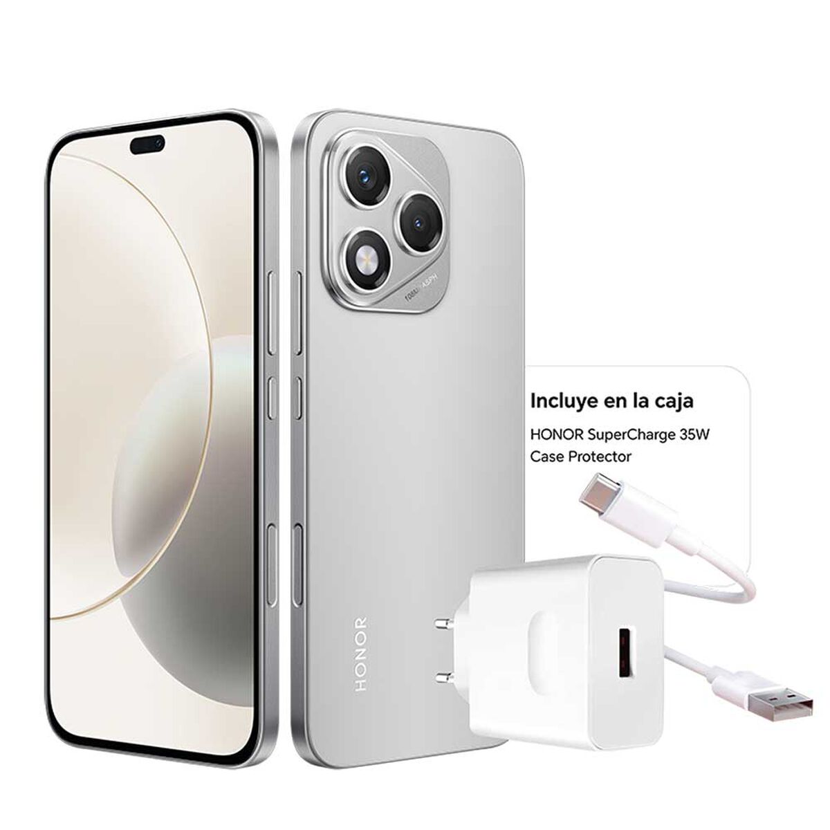 Celular Honor 400 Lite 256GB 5G 6,55" Plateado