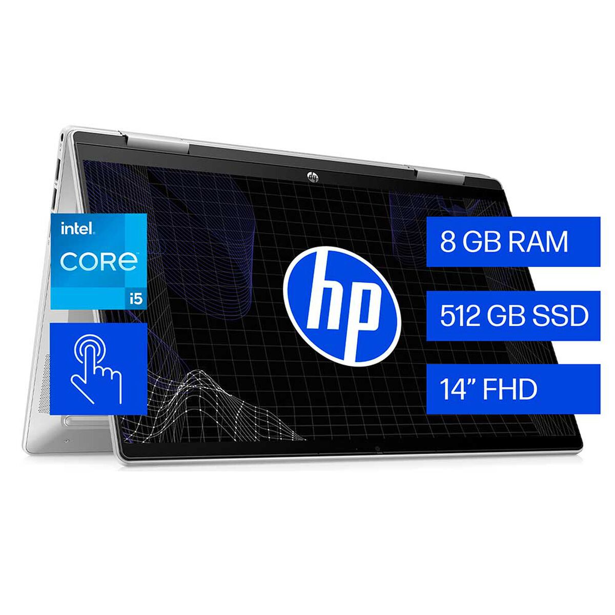 Notebook HP Pavilion x360 14-EK1012LA Core i5 8 GB RAM 512 GB SSD 14"