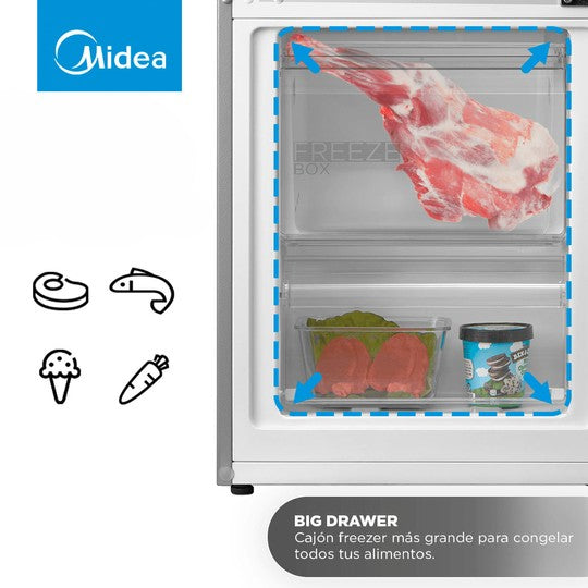 Refrigerador Bottom Freezer Frío Directo Light Silver 262 lts