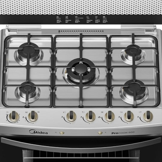 Cocina a Gas 5 Quemadores con Grill