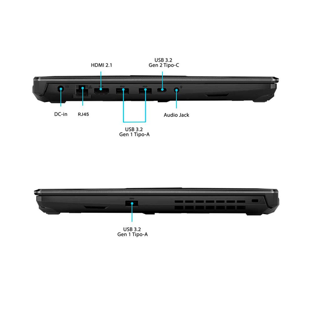 Notebook Gamer ASUS TUF Gaming A15 Ryzen 7 16 GB RAM 512 GB SSD 15,6" NVIDIA® GeForce RTX 3050 4 GB GDDR6
