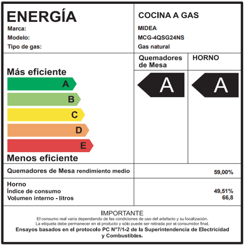 Cocina a Gas 4 quemadores 24inch Silver con Grill