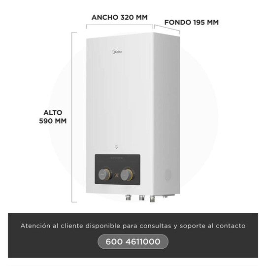 Calefont 10 Litros Tiro Natural Gas Licuado