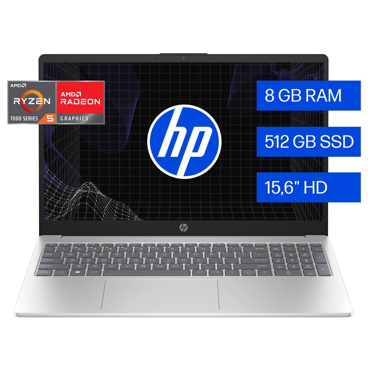 Notebook HP 15-FC0079LA Ryzen 5 8 GB RAM 512 GB 15,6 " Plateado