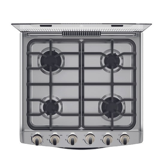Cocina a Gas 4 quemadores 24inch Silver con Grill