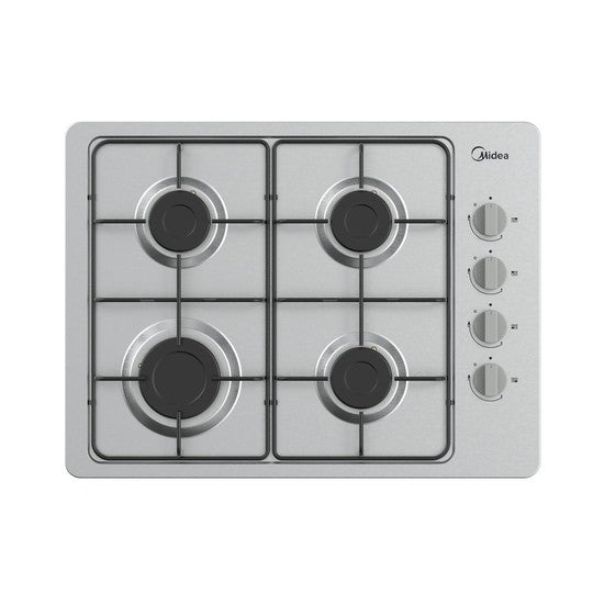 Encimera a Gas 4 Quemadores Gris 60cm