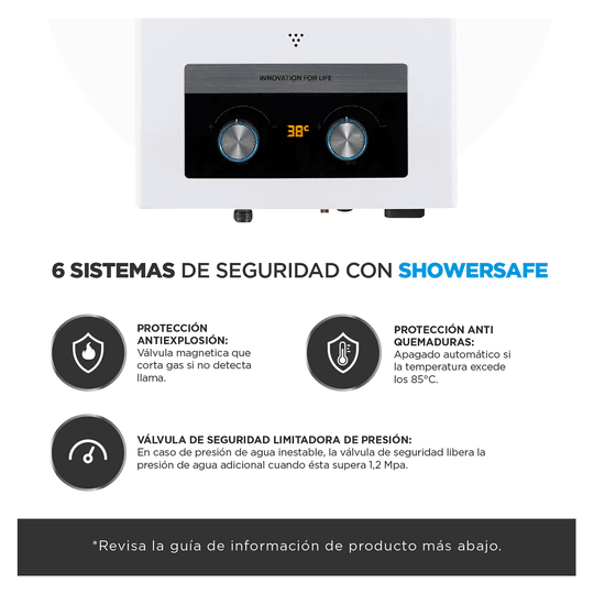 Calefont 10 Litros Tiro Natural Gas Licuado
